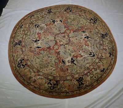 #ad 8#x27;1quot; x 8#x27;1quot; Round Rug Oushak Rug Hand Knotted Rug Wool Oriental Round Rug $980.00
