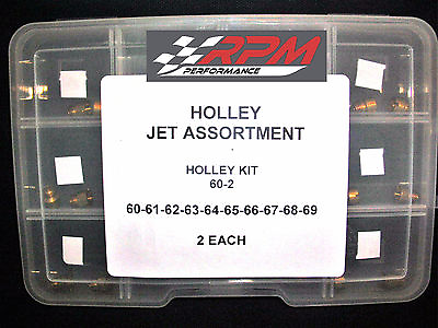 Holley Carburetor JET ASSORTMENT KIT 60 to 69 2 EACH 1 4 32 GAS MAIN 20PACK 60 2 $29.75