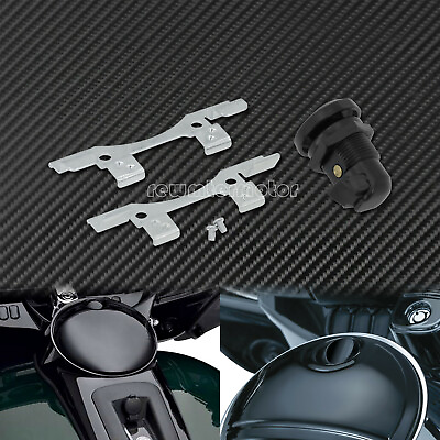 #ad #ad Motorcycle Fuel Door Latch Push Button Fit For Harley Touring Road Glide 92 2023 $11.96