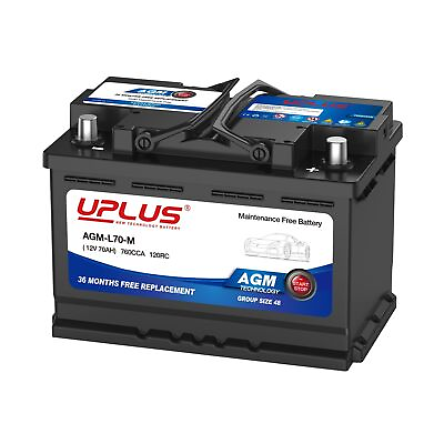 #ad UPLUS BCI Group 48 AGM Start Stop Car Battery AGM L70 M Maintenance Free 12V... $167.19