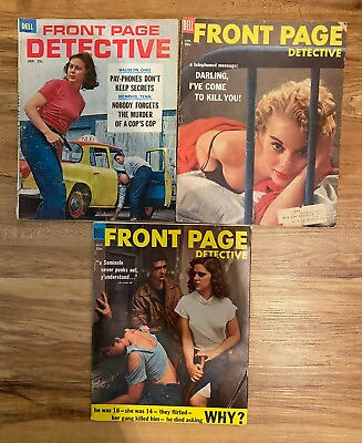 #ad #ad Magazine LOT: Front Page Detective: April October 1955 January 1963 $39.99