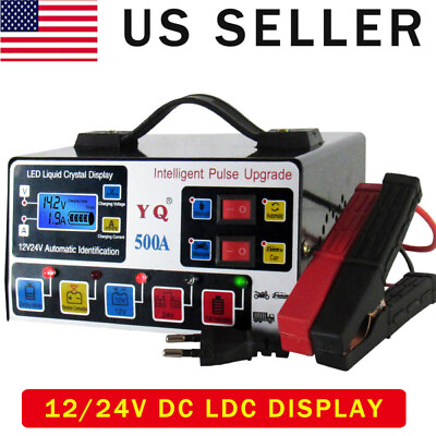 #ad New 12V 24V Heavy Duty Smart Car Battery Charger Automatic Pulse Repair Trickle $21.46