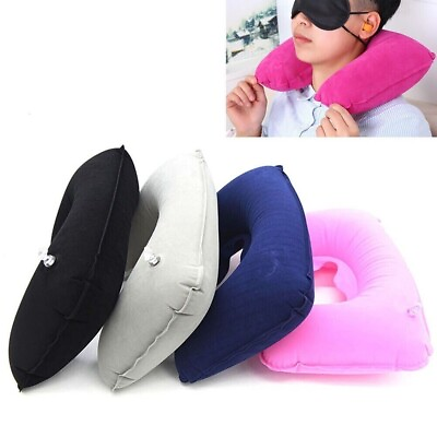 #ad Inflatable Travel Pillow Set for Airplane Inflatable Neck Pillow for Airplane $5.95