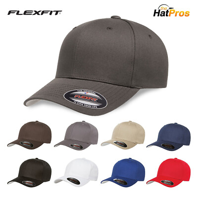 #ad Flexfit Baseball Hat Cap Fitted Flex Fit Ballcap 5001 Blank SIZES S M L XL XXL $11.74