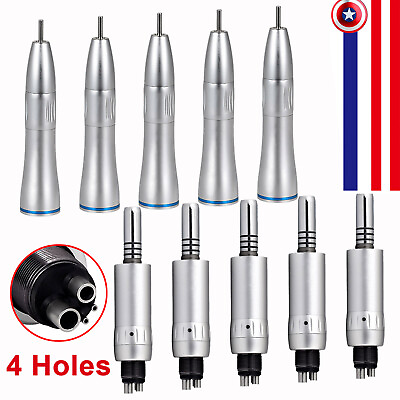 #ad Dental Low Speed Handpiece Straight Nosecone Air Motor Inner Water Spary 4 Holes $27.99
