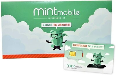 #ad Mint Mobile 3 Month 5GB DATA 5G Prepaid SIM Card Kit See Description $15.00