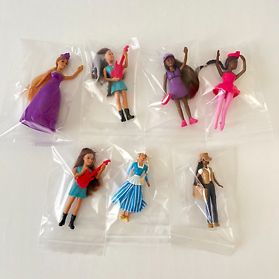 #ad Mcdonalds Barbie Dolls Mini Figures 7pc lot Happy Meal Toys Collectible toys $11.82