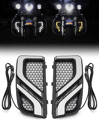 #ad LED Fairing Lower Grills Turn Signal Running Light For Electra Touring 2014 2023 $96.89