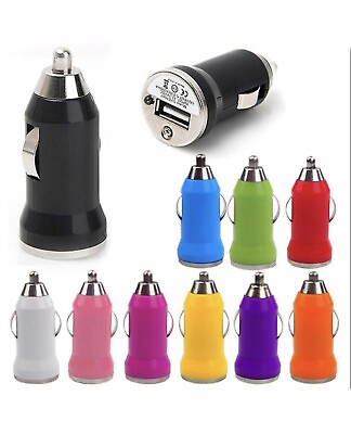 #ad Lot 10x Color NEW USB Car Cigarette Lighter DC Power Charger Adapter $7.99