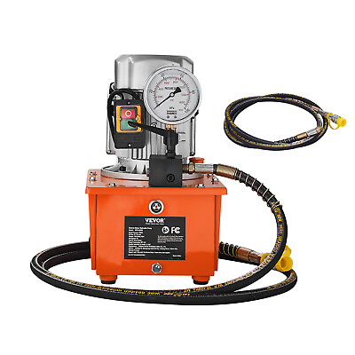 #ad VEVOR Electric Hydraulic Pump Single Acting Oil Pump 10000 PSI 8L Manual Valve $249.89