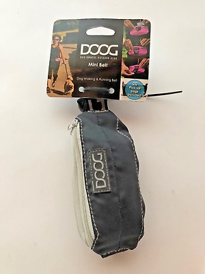 #ad Doog Mini Belt Black Dog walking running belt with Poop bags included NEW $34.00
