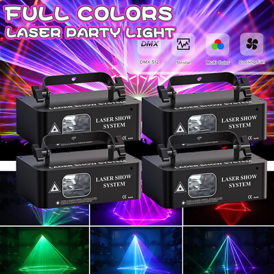 #ad RGB LED Laser Projector Beam DMX Disco dj Stage Light Party Full Colors Scanner $114.99