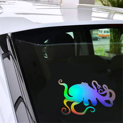 #ad 2pcs Octopus Silhouette Car Window Windscreen Bumper Laptop Vinyl Decal Sticker $4.39