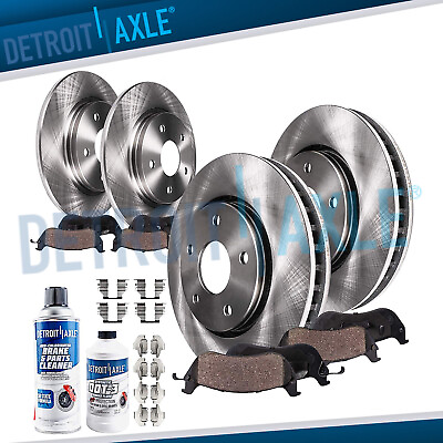 #ad Front amp; Rear Disc Rotors Ceramic Brake Pads for 2011 2012 2013 Chevy Impala $165.53