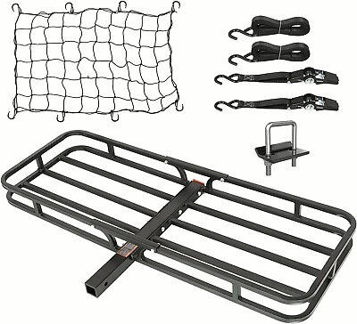 WEIZE Cargo Carrier 53quot; x 19quot; w Net Strap 500 lbs Capacity 2 Inch Hitch $49.99