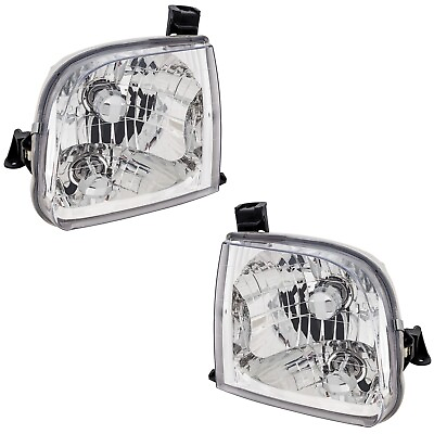 #ad Set of 2 Headlights Driving Head lights Headlamps Driver amp; Passenger Side Pair $61.05