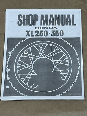 #ad 3 Hole Factory Service Shop Repair Manual 1972 77 Honda XL250 XL350 XL 250 350 $42.39