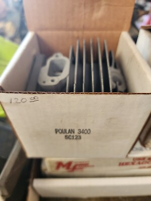 #ad Poulan 3400 Piston And Cylinder NOS $110.00