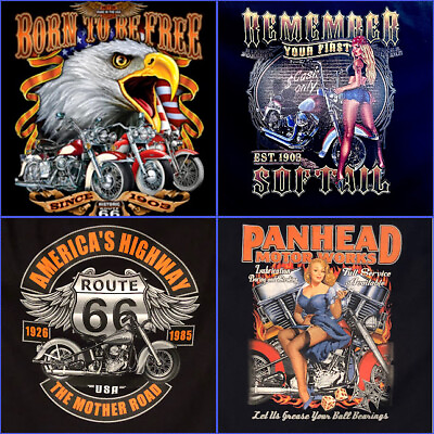 #ad Fits Harley Davidson T Shirt Mens Screen Printed Quality Shirts Many More $26.99