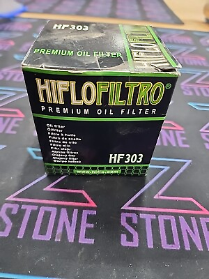 #ad HifloFiltro Oil Filter Black fits Kawasaki Honda Yamaha Polaris HF303 Kamp;N 303 $9.99