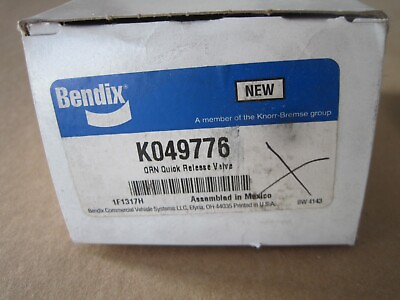 #ad Bendix Genuine K049776 QRN Quick Release Valve New old stock $15.00