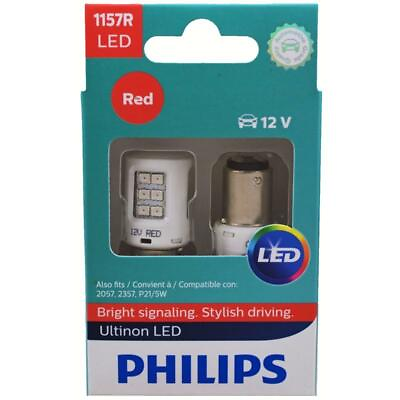#ad Philips 1157 LED Vision 2 Watts 12V Red Stop Tail Light Bulb pair $23.30