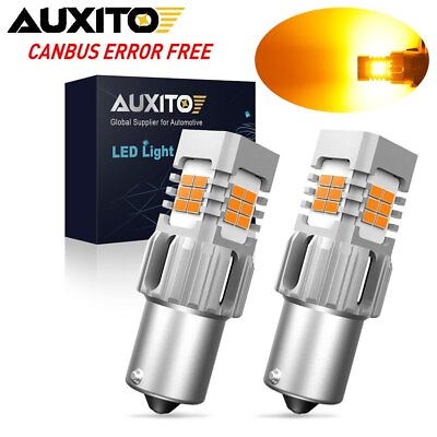 #ad AUXITO Canbus 1156 7506 Yellow Amber LED Turn Signal Light Bulb Autopart Fit Car $17.99
