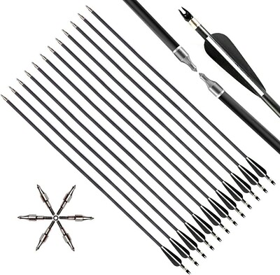 #ad 15pcs 31quot; Fiberglass Arrows Hunting Archery Target Arrows Recurve Long bows Pro $22.99