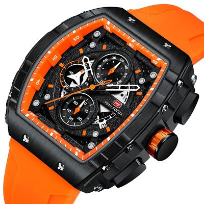 2022 New Rectangular Fashion Simple Men#x27;s Luminous Automatic Mechanical Watch $54.00