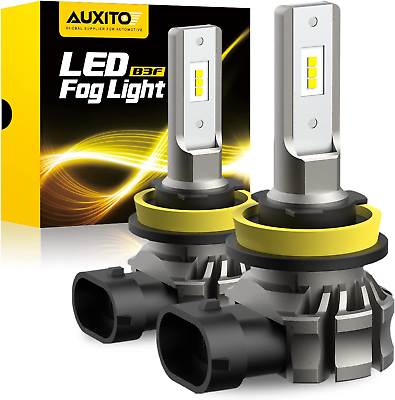 #ad Auxito H11 H8 H16 LED Fog Light Bulbs 21W 6000 Lumens 6500K Cool White Pair $37.95
