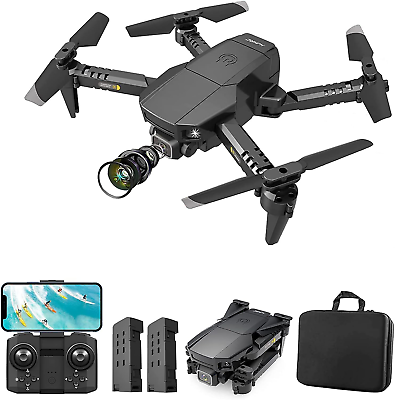 #ad 3T6B Mini Drones with Camera for Adults Foldable RC Quadcopter Toys App WiFi F $78.31