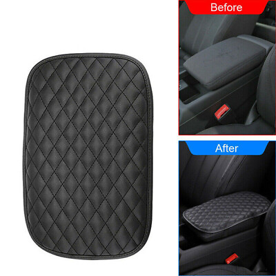#ad Armrest Pad Cover Center Console Box Cushion Protector Accessories For Car Black $4.75