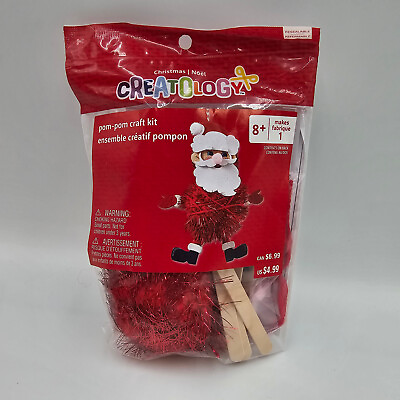 #ad Creatology Christmas Pom Pom Craft Kit Santa NEW $3.00
