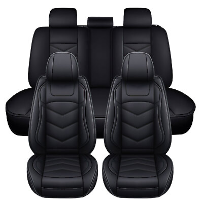 #ad For Honda Quilted Leather Car Seat Covers 5 Seats Front Rear Full Set Protectors $78.80