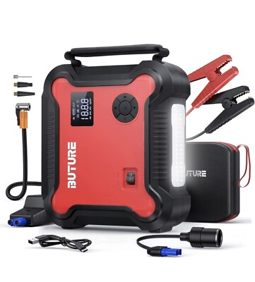 #ad #ad Portable Car Jump Starter with Air Compressor BUTURE 150PSI 4500A 26800mAh $64.99