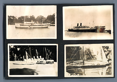 #ad China Ships Vintage silver print. Collage de 4 photos de 45x65 cm collées su EUR 79.00