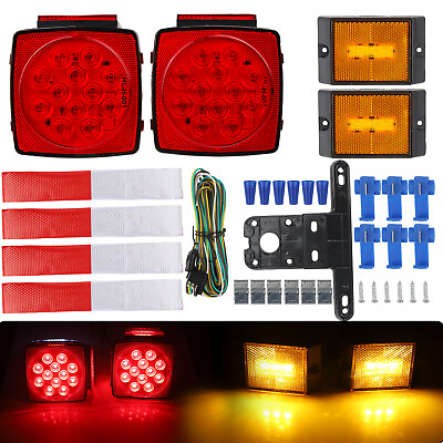 #ad Rear Led Submersible Trailer Tail Lights Kit Boat Marker Truck Waterproof new $26.95