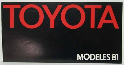 #ad 1981 Toyota Full Line Sales Brochure French Market $12.17