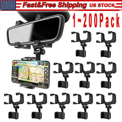 #ad 360° Car Rearview Mirror Phone Holder Universal Rotatable Car Phone Holder Lot $43.69