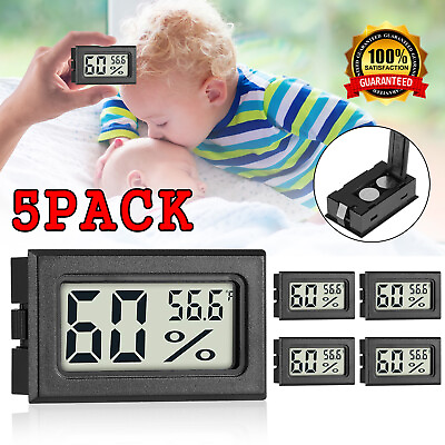 #ad 5PCS Mini Digital LCD Indoor Thermometer Hygrometer Temperature Humidity Meter $9.55
