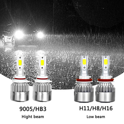 #ad For Nissan Murano 2009 2014 LED Headlight Bulbs Conversion Kit High Low Beam $34.95