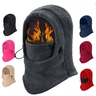Windproof Fleece Neck Winter Warm Balaclava Ski Full Face Mask for Cold Weather $6.99