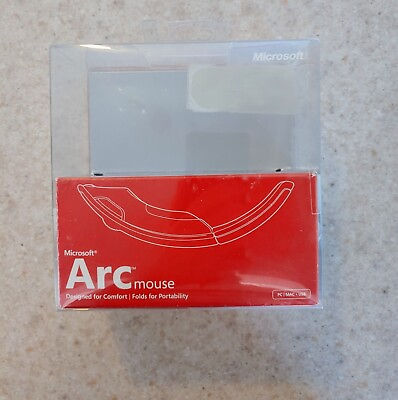 #ad Microsoft Arc Mouse PC Mac USB Model 1349 EMPTY BOX packing material and manuals $10.98