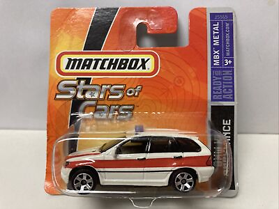 #ad WRITING ON CARD 2007 Matchbox Dinky Toys Stars Of Cars White BMW X5 Ambulance $50.00