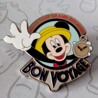 #ad Mickey Mouse Bon Voyage March 2001 Grand Opening TDR TDL Disney Pin 4116 $11.50