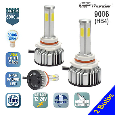 #ad 4 Sides 120W LED Headlight Kit 9006 HB4 Low Beam Light 8000K 2 bulbs Icy Blue $17.90