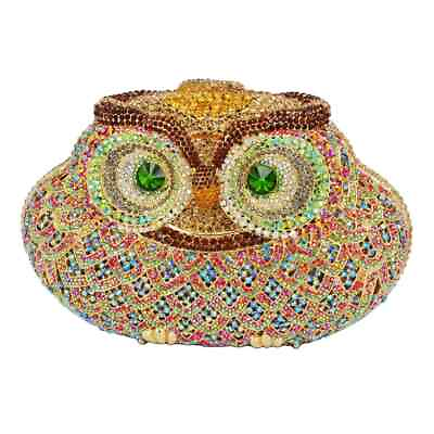#ad Animal Owl Bag Crystal Evening Bags Handcraft Luxury Rhinestone Evening Bags $68.30