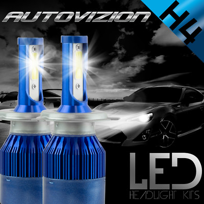 #ad 2 PCS COB H4 C6 48800LM 488W LED Car Headlight Kit Hi Lo Turbo Light Bulbs 6000K $22.04