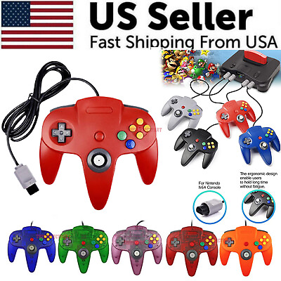 #ad New Wired Controller Joystick Compatible With Nintendo 64 N64 Video Game Console $14.89