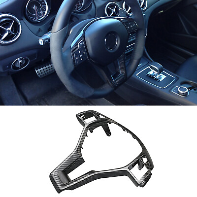#ad Carbon Fiber Style Steering Wheel Cover Trim For Benz C Class E CLASS W204 W212 $31.49